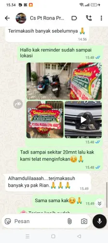 Testimonial Papan Bunga citekokaler
